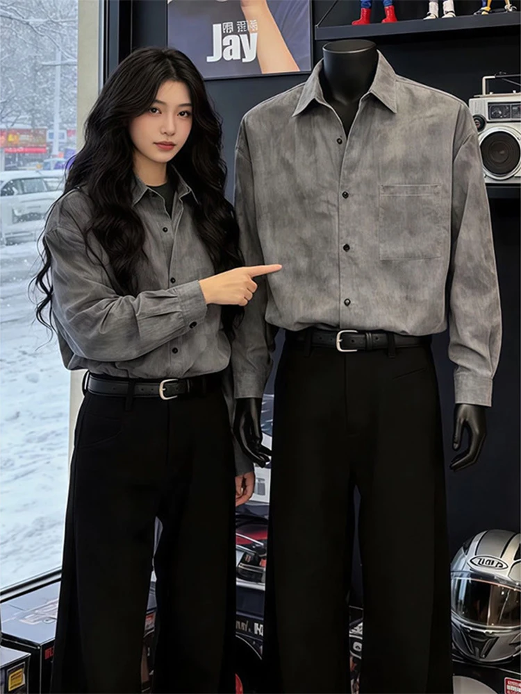 

Neapolitan Dyed irt Men's Summer High Sensation Long Sve irt Cool Casual Inner Wear Thin Outerwear Faionable Loose Fit