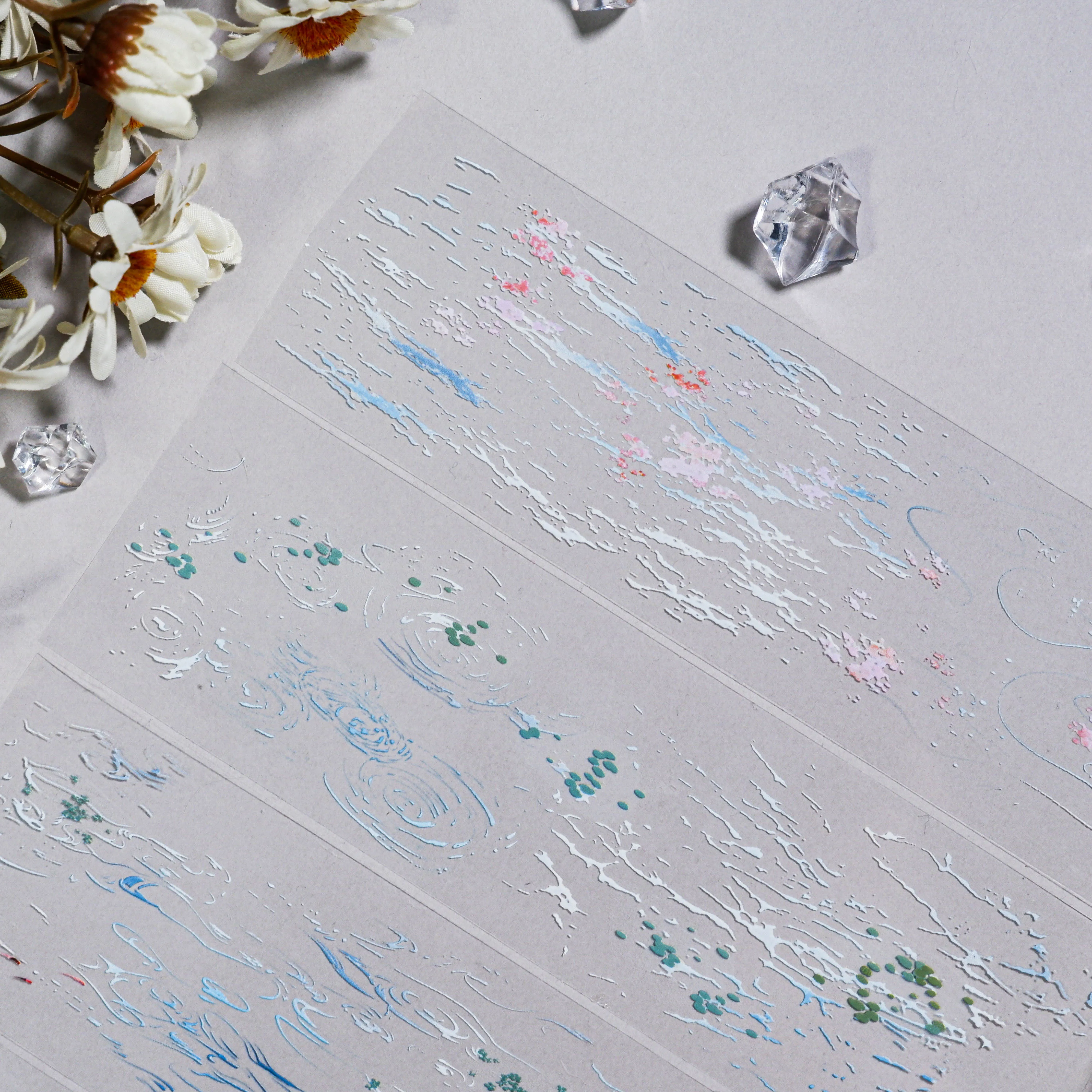 Ripple Pure 2 5mpetPET Tape, Water Mark Water Diycollage Card DiyJournal-