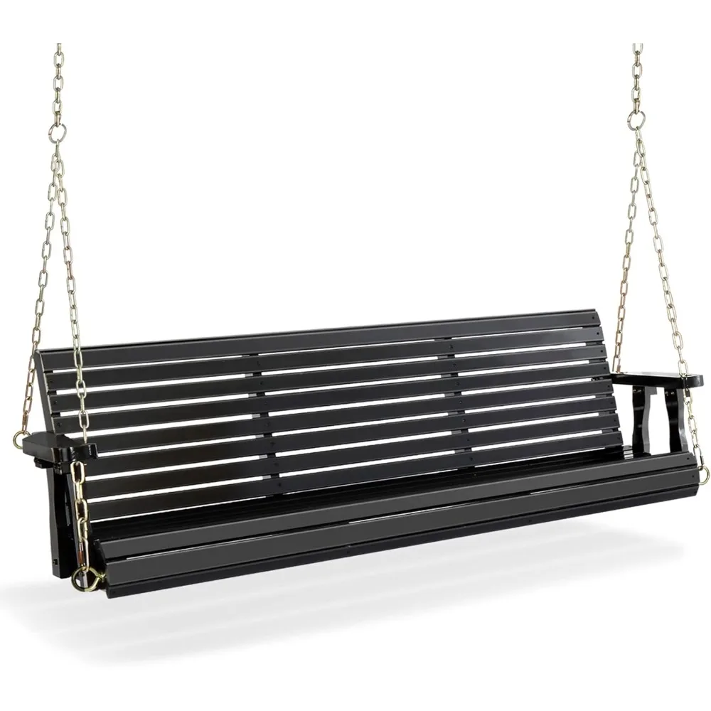 

Upgraded Patio Wooden Porch Swing for Courtyard & Garden, Heavy Duty 880 LBS Swing Chair Bench with Hanging Chains for Outdoors