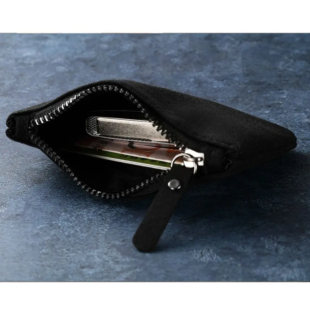 Fashion Mini PU Wallets Coin Purses Card Holder Money Bag Women Men Zipper Change Pouch