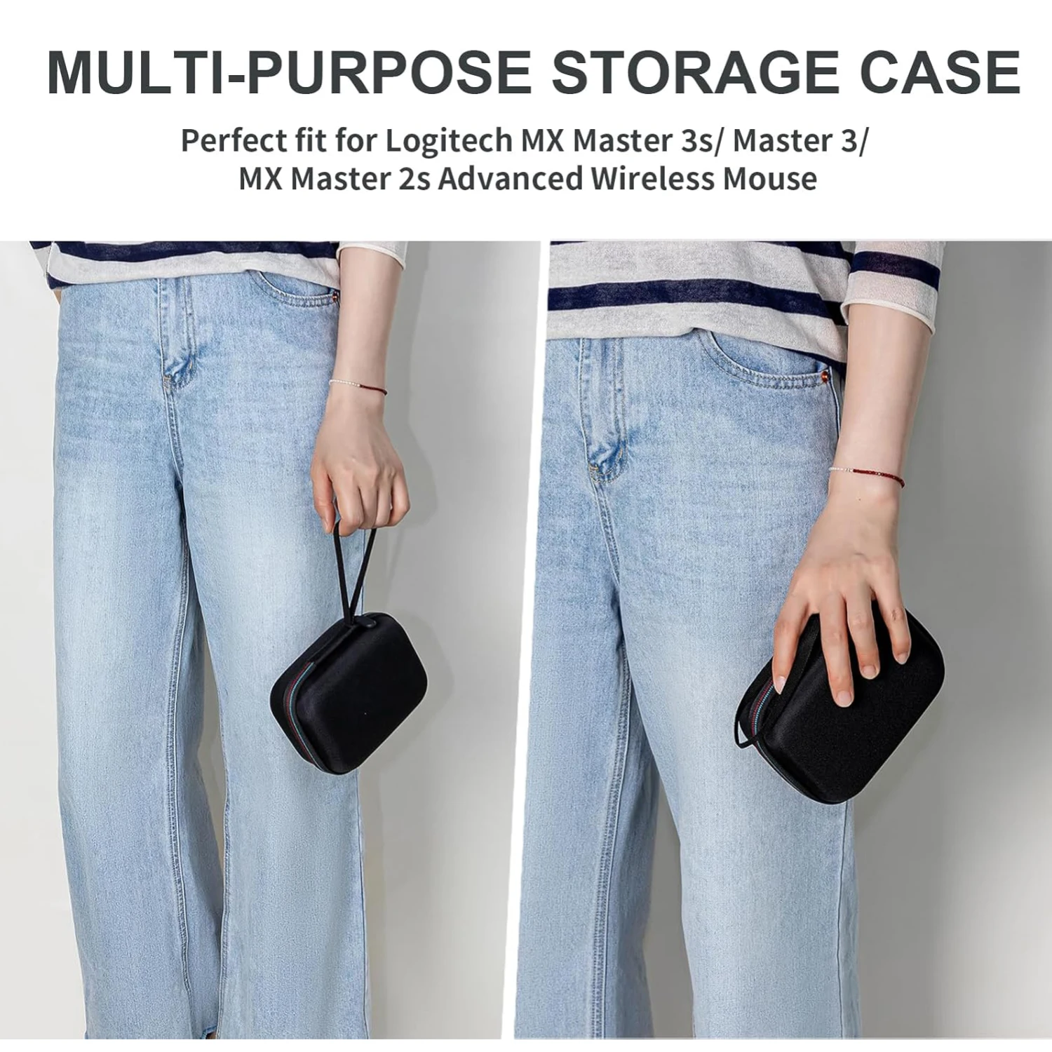 Zopreore rígido eva caixa de viagem ao ar livre saco armazenamento caso para logitech mx master 3s/master 3/mx master 2s avançado mouse sem fio