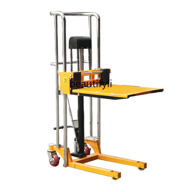 Simple light manual hydraulic stacker, small mold lift truck, forklift truck