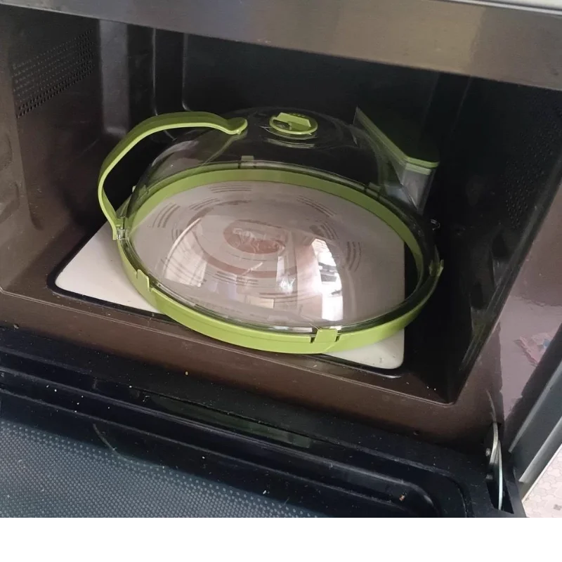 

New Microwave Cover for Food Clear Microwave Splatter Cover with Water Steamer and Handle 10 Inch Plate Covers Kitchen Gadgets