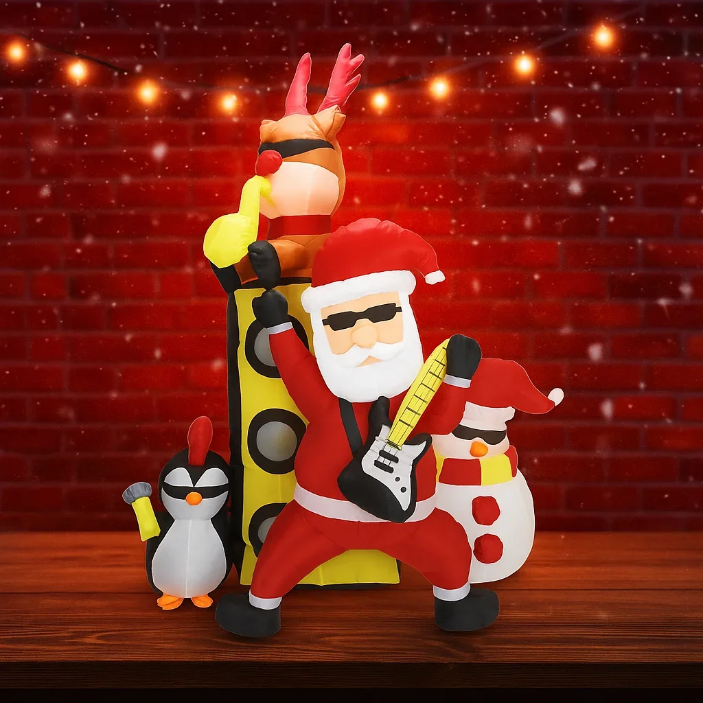 6,89 футов надувная игрушка Санта-группа олень пингвин снеговик со светодиодным украшением подарки поставки надувные украшения для двора