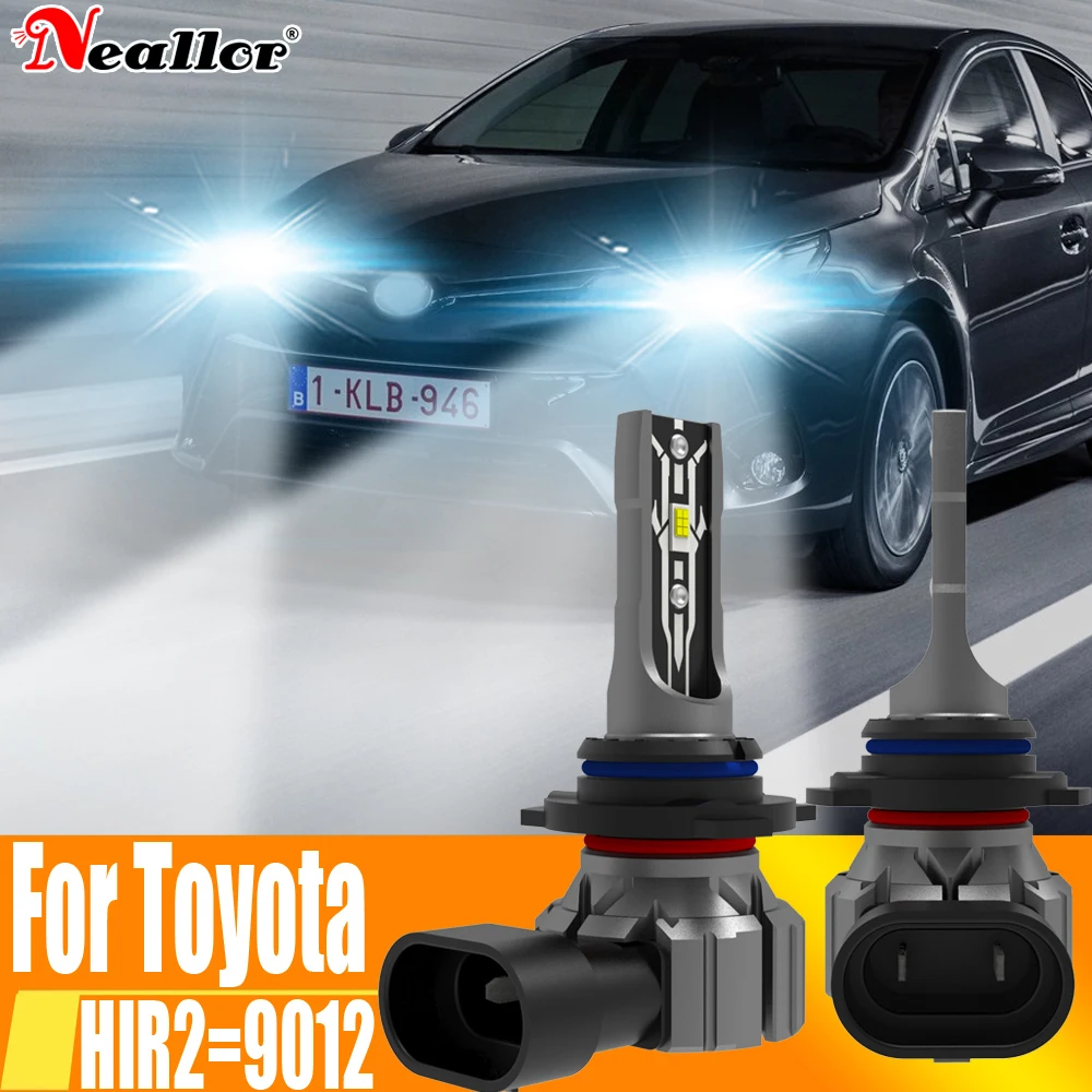 2x HIR2 Led Headlight Canbus No Error 9012 Car Bulb High Power 6000K White Light Diode Lamp 12v 55w For Toyota Avensis 2015~2023