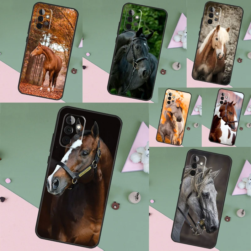 Animal Steed Horse Case For Samsung Galaxy A34 A54 A14 A15 A35 A55 A16 A26 A36 A56 A52 A12 A32 A13 A33 A53 A17