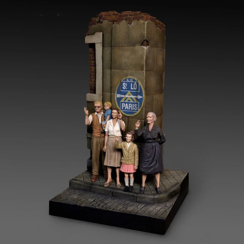 Kit de figurines en résine non peintes, (5 figurines), GK non assemblées et non peintes, 1/35