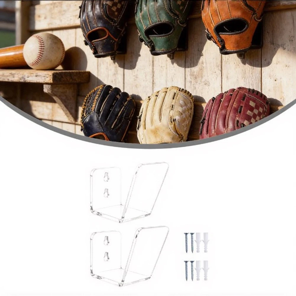 2/4pcs Baseball Glove Holder For Heavy-Duty Baseball Glove Rack Stylish Display For Home Garage Workspace Easy To Install