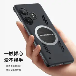 For Realme GT 6T GT6 Neo 6 Case Borderless Heat Dissipation Magnetic Back Cover for Realme Gt Neo6 SE Shockproof Bumper Funda