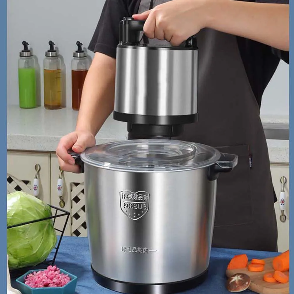 Мясорубка на 10 л, коммерческая овощерезка большой емкости, многофункциональная кухонная машина из нержавеющей стали