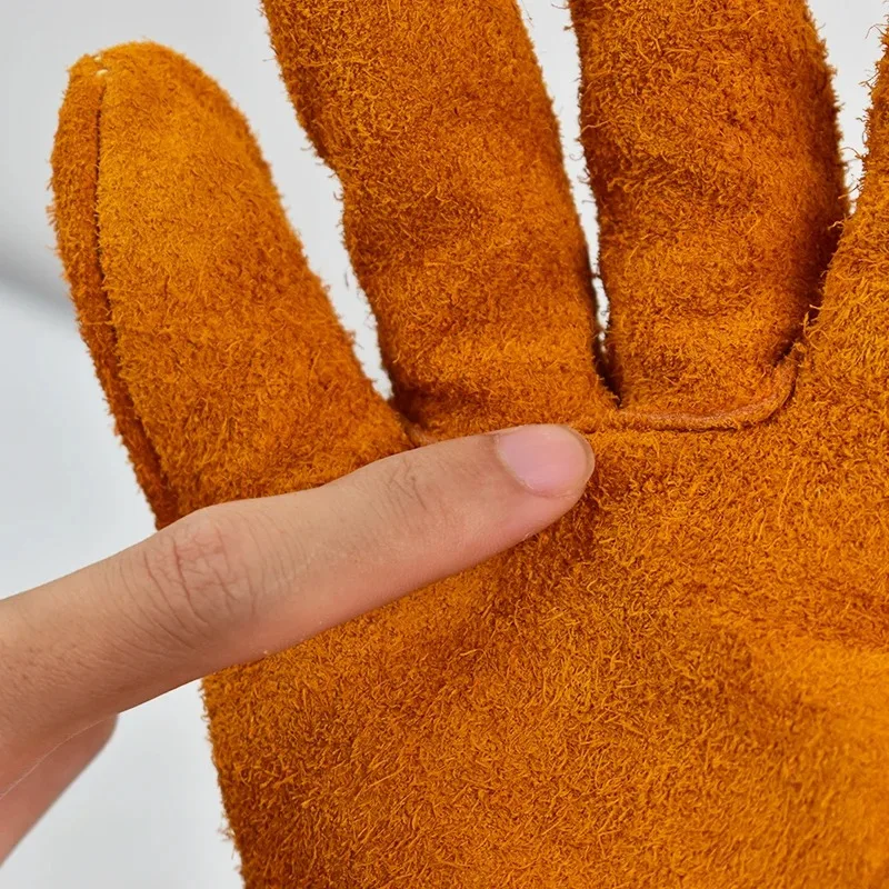 1 زوج قفازات جلدية مثبطة للهب ، قفازات لحام العزل الحراري مكافحة قطع حماية الأمن قفاز ميكانيكي السلامة 2025 #2