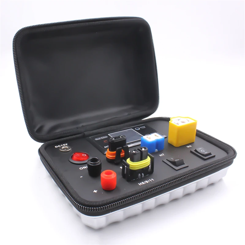 Small Easy To Carry Electricity Testing Test Box 110V 220V To 12V Test Tester Box for Car Auto LED Bulb Power Tester Test Case