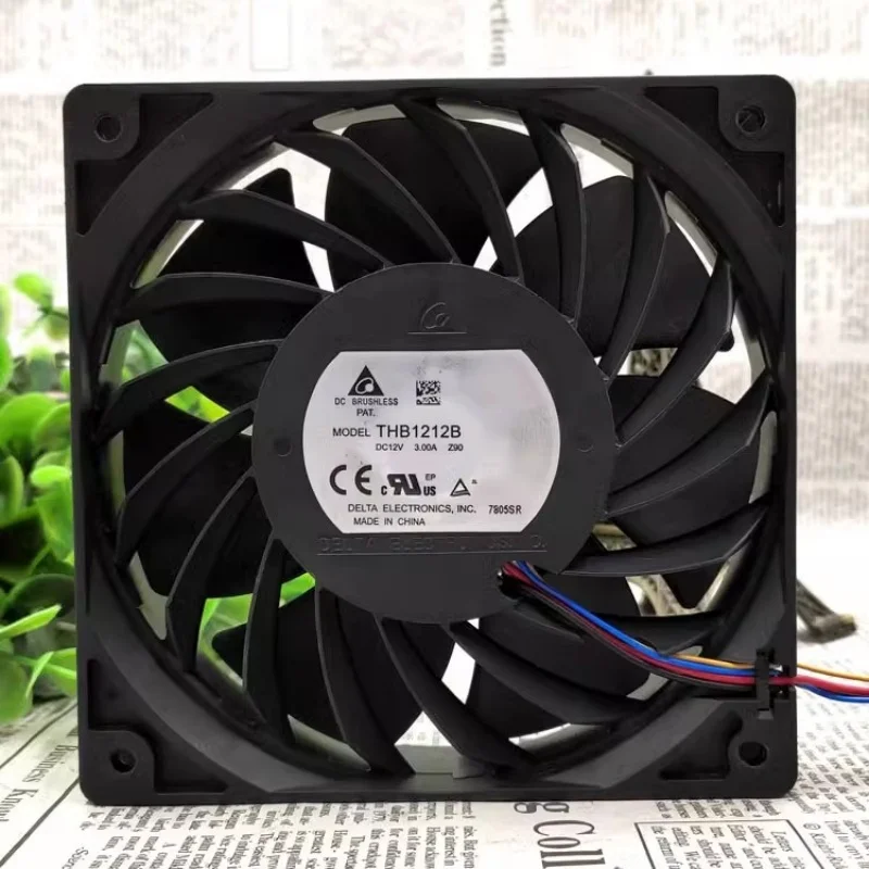 Original THB1212B 12025 12V 3A ultra-thin 12CM high air volume 4-wire PWM violent cooling fan