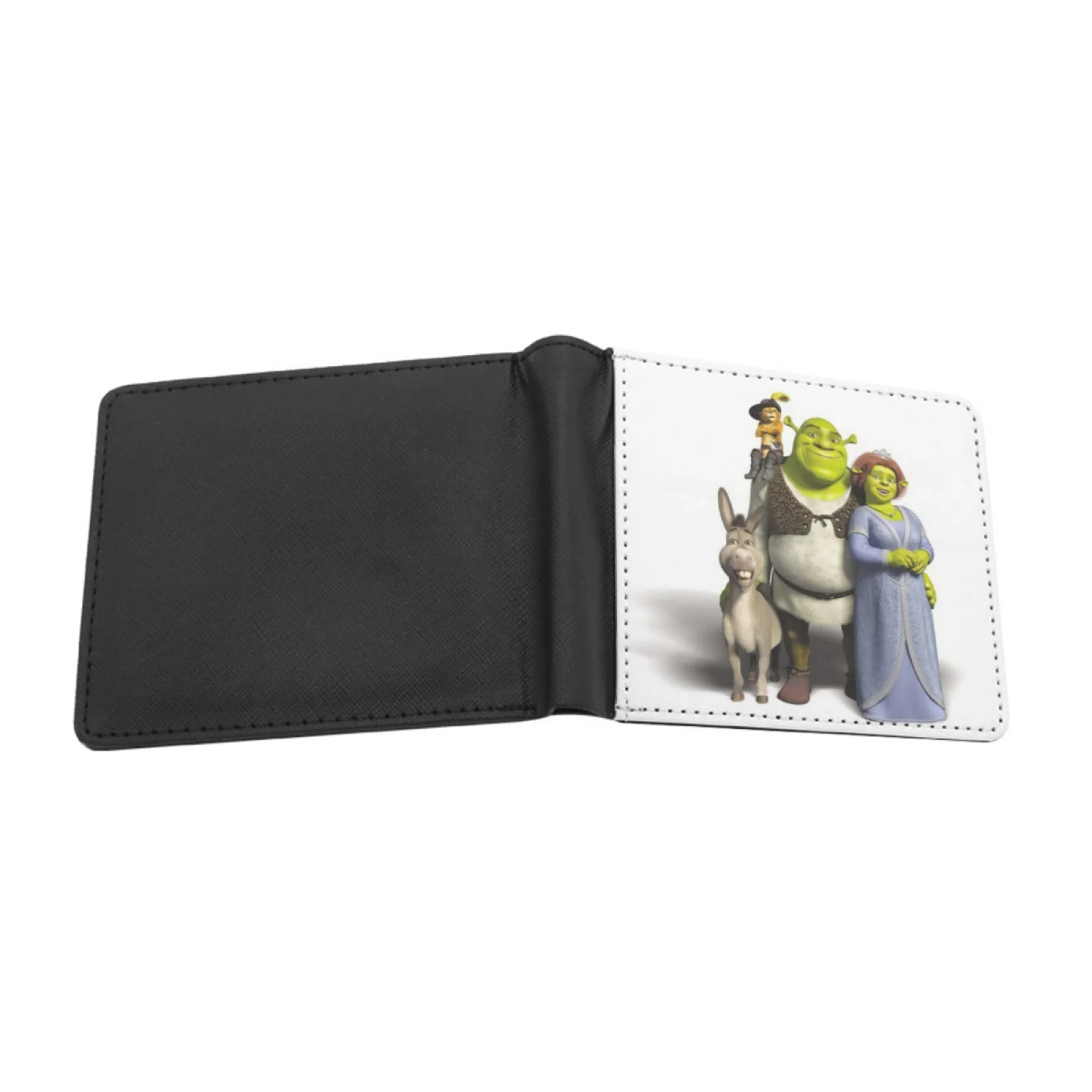 Shrek Fiona Donkey And Puss In Boots Personalized Wallet For Men And Women Pu Leather Short Pocket Purse Shrek Fiona Donkey