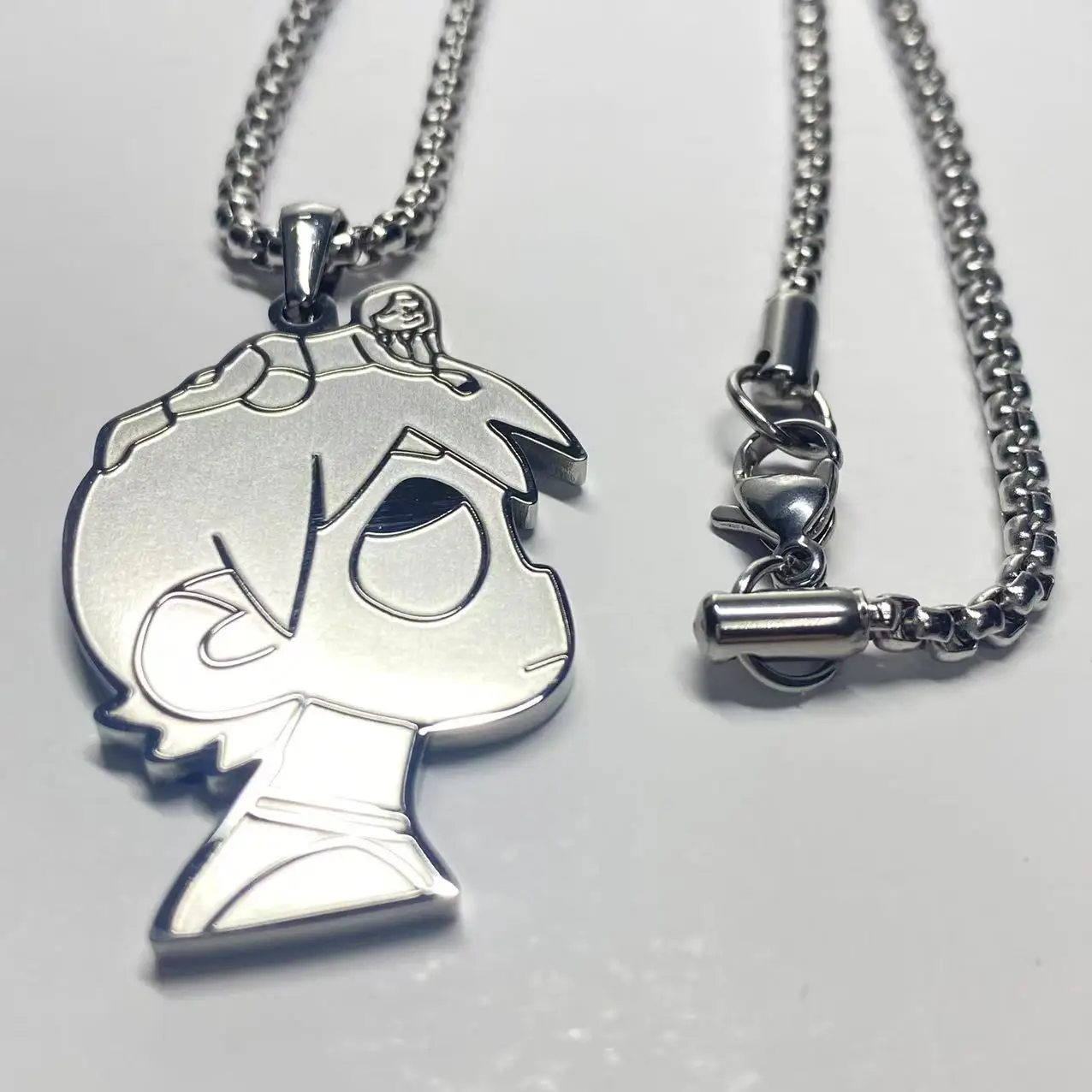

LI UZI Exquisite Fashion Stainless Steel Pendant Necklace Hoodie Accessories Personality Hip Hop Style Charm Jewelry Necklace