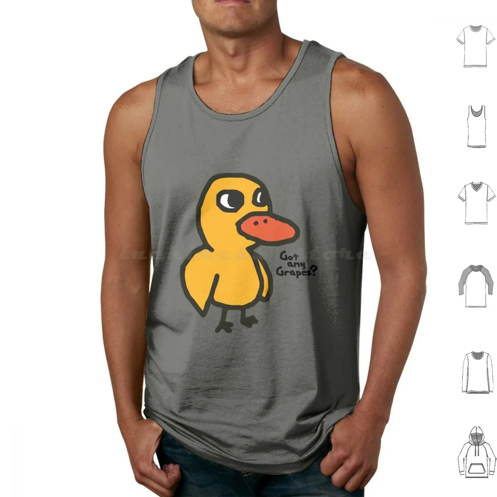 Mr. Duck-Got Any Grapes ? Tank Tops Vest Sleeveless Duck Song Duck Bar Tender Lemonade Grapes Got Any Grapes Annoying Yellow