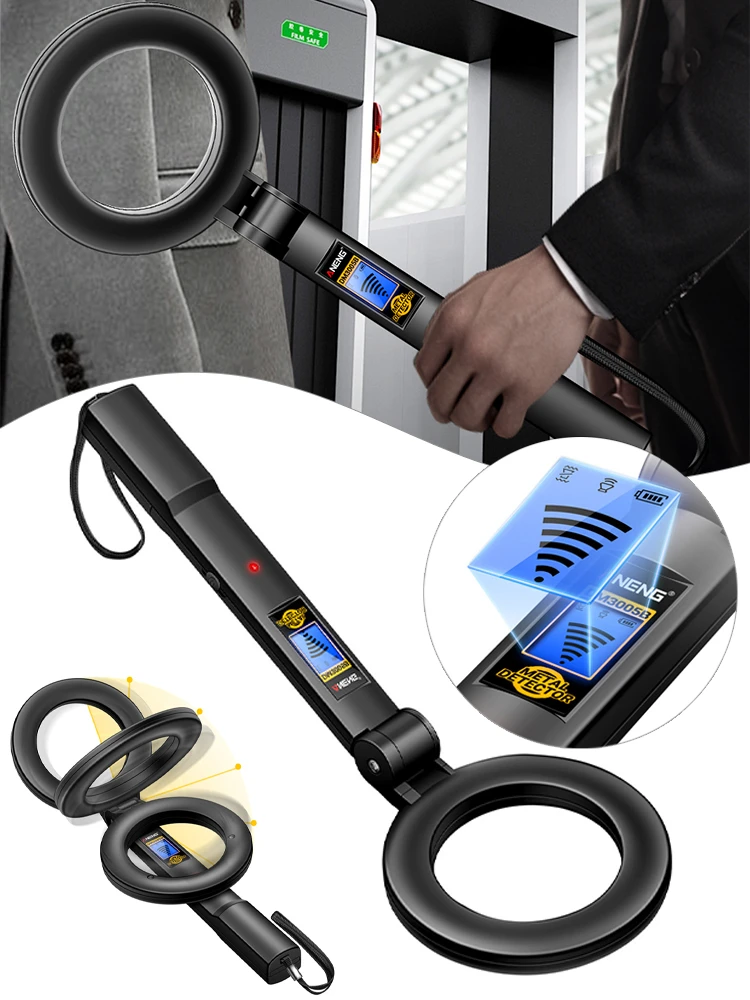 

Metal Detector 360° rotating probe LED indicator Portable High Sensitivity Metal Detector Underground Multipurpose Metal Finder