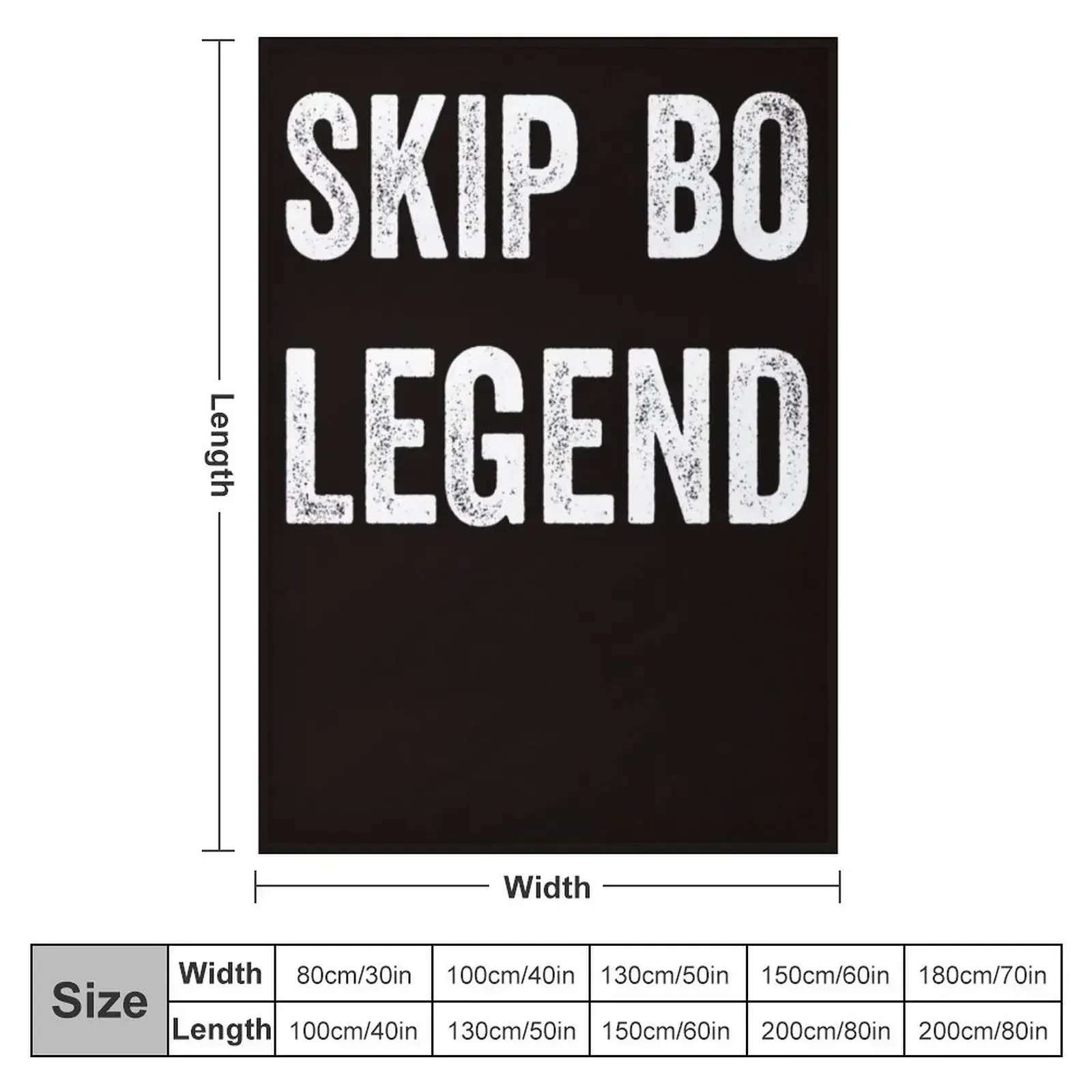 Skip Bo Legend Best Skip Bo Card Board Game Player Gift Throw Blanket couch cozy soft plush fuzzy picnic outdoor blanket
