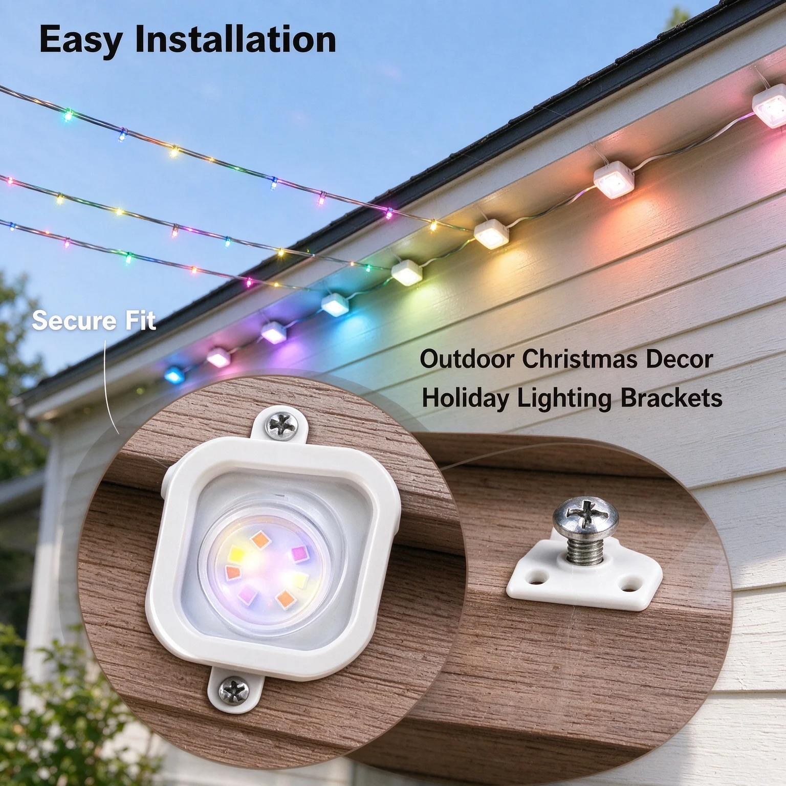 7/92/117Pcs LED Light Clips with Screws, Compatible with H706 H806 Series, Weatherproof Outdoor Christmas Decor Brackets