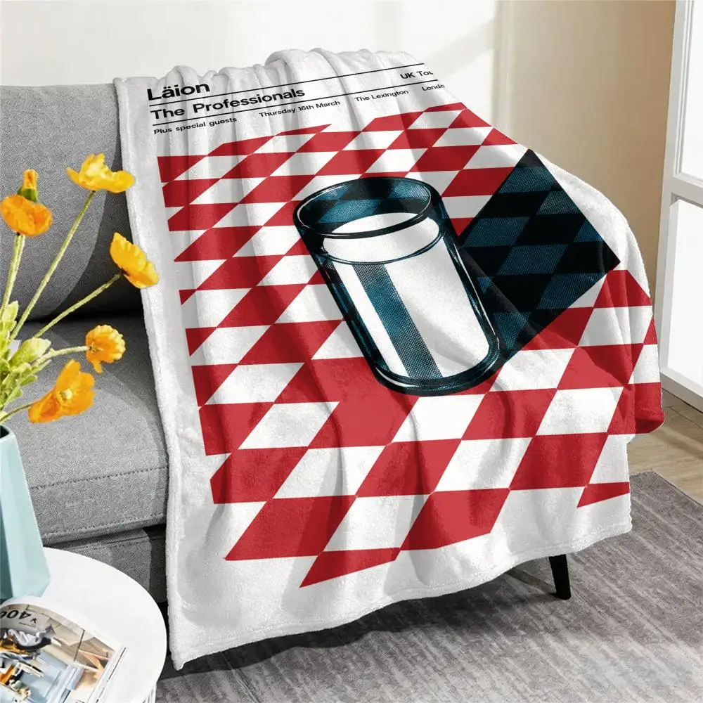 Vintage Silent Disco Retro Throw Blanket Soft Flannel Throw Lightweight Summer Home Nap for Office Travel Sofa Bed