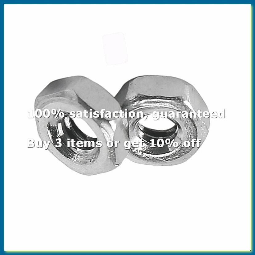 Metric M2 Hex Nuts 304 Stainless Steel Fastener DIN934 100pcs for Bolt-A27I