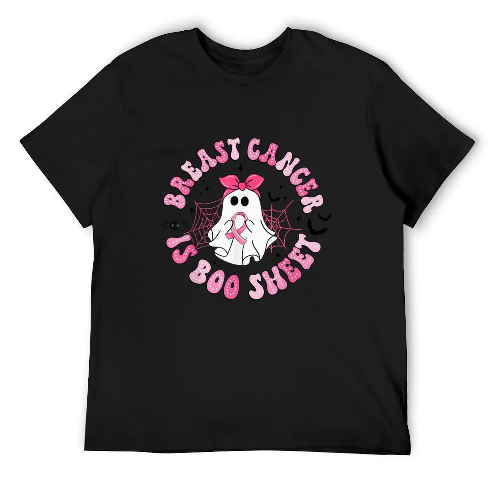 Breast Cancer Is Boo Sheet Ghost Halloween Groovy Costume T-Shirt vintage graphic tee basketball graphic tees t shirt for men