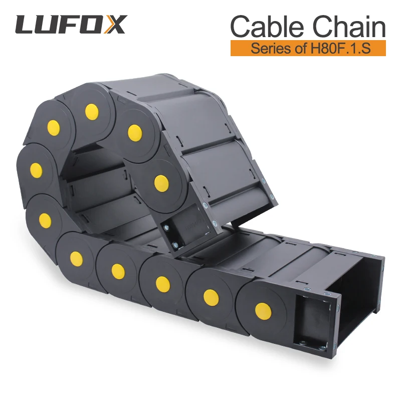 High quality 1-meter cable drag chain. Series of H80F.1.S-Sealing type open both side