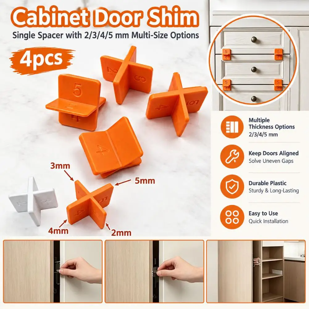 Multi Size Spacer Effortless Hinge Adjustment Jig Drawer Shims Cabinet Door Woodworking Gasket For Wood Board Angle Connector