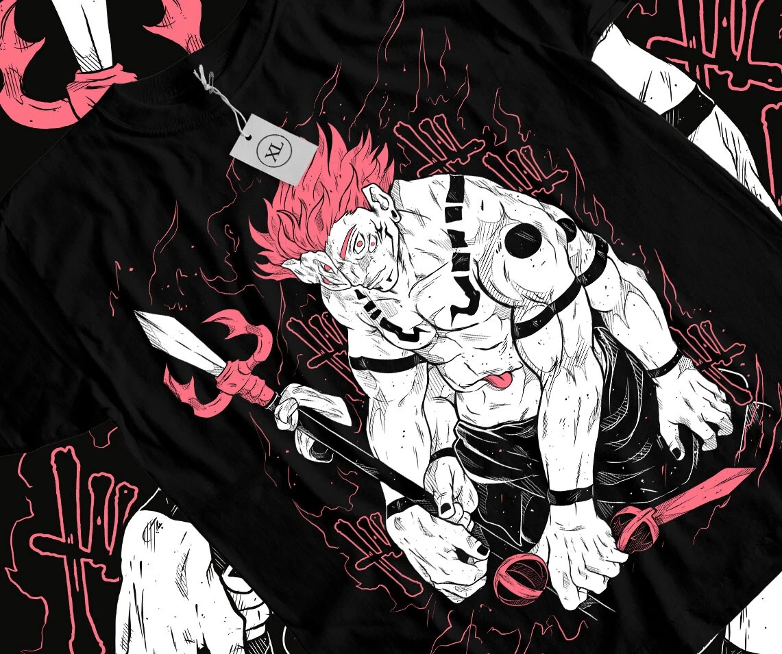 2026 Sommer Jujutsu Kaisen Anime Ryomen Sukuna Bedrucktes Lockeres Kurzarm-T-Shirt aus Reiner Baumwolle für Kinder Trendiges Unisex Casual Y2k