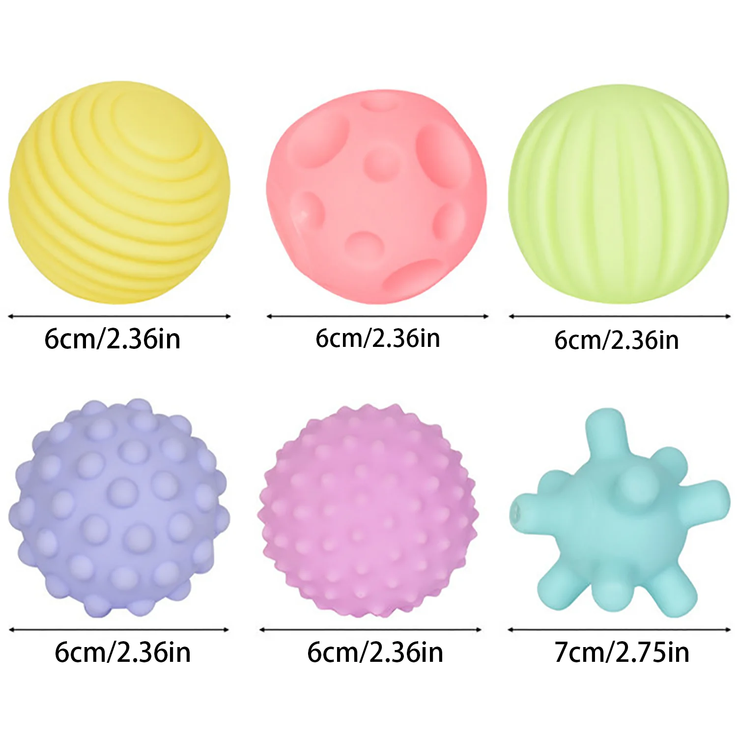 Baby toy soft rubber hand grab ball Manhattan tactile perception massage ball puzzle nibble cognitive ball