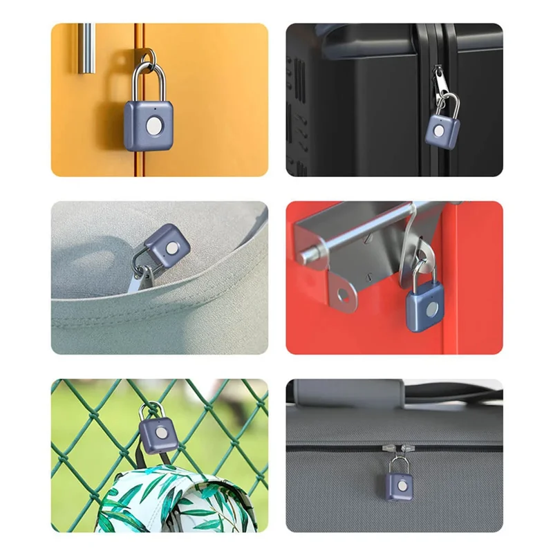 A003 미니 지문 자물쇠 USB 충전식 지문 잠금 장치 20 지문 IPX2 Splashproof 도난 방지 보안 자물쇠