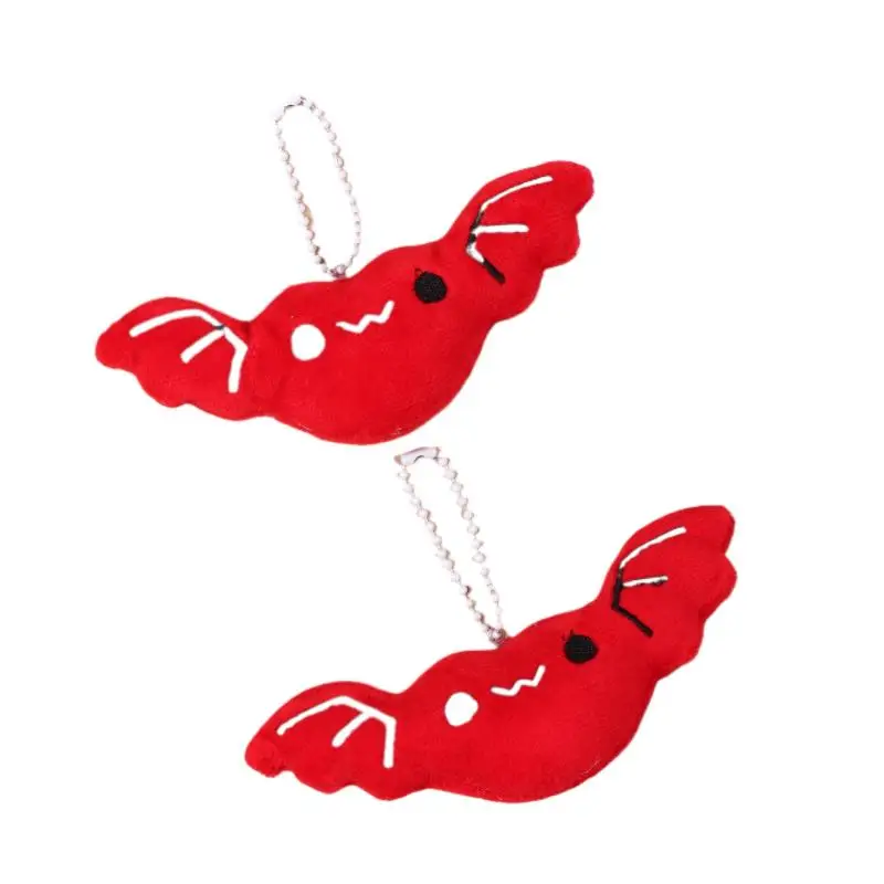 2 uds Mini llavero de felpa en forma de murciélago llavero de Animal relleno suave accesorio bolsa decoración para Halloween regalo de cumpleaños para niños