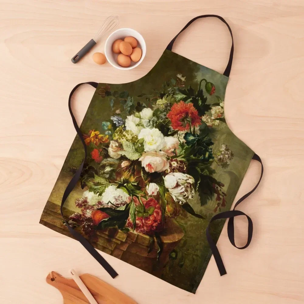 

Vintage Floral Oil Painting Apron Things For The Home Trim Cloth Customizable Apron