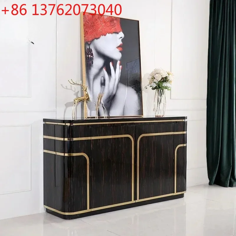 

Cy56 Light luxury, living room partition decorative cabinet, modern simple Hong Kong-style dining side cabinet, solid wood baki
