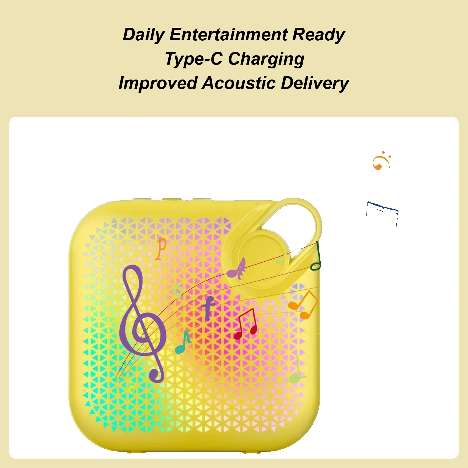 

Mini Speaker Small Audio With RGB Lights Wireless Speaker With RGB Light For Travel Beach Shower Party Camping