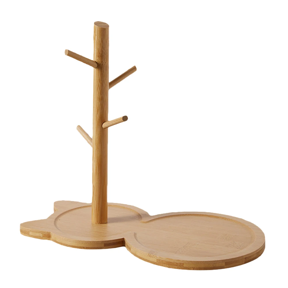 

Wooden Key Stand Multi-Function Jewelry Holder Countertop Ring Tray Dresser Accessory Storage for Small Items Home Office Decor