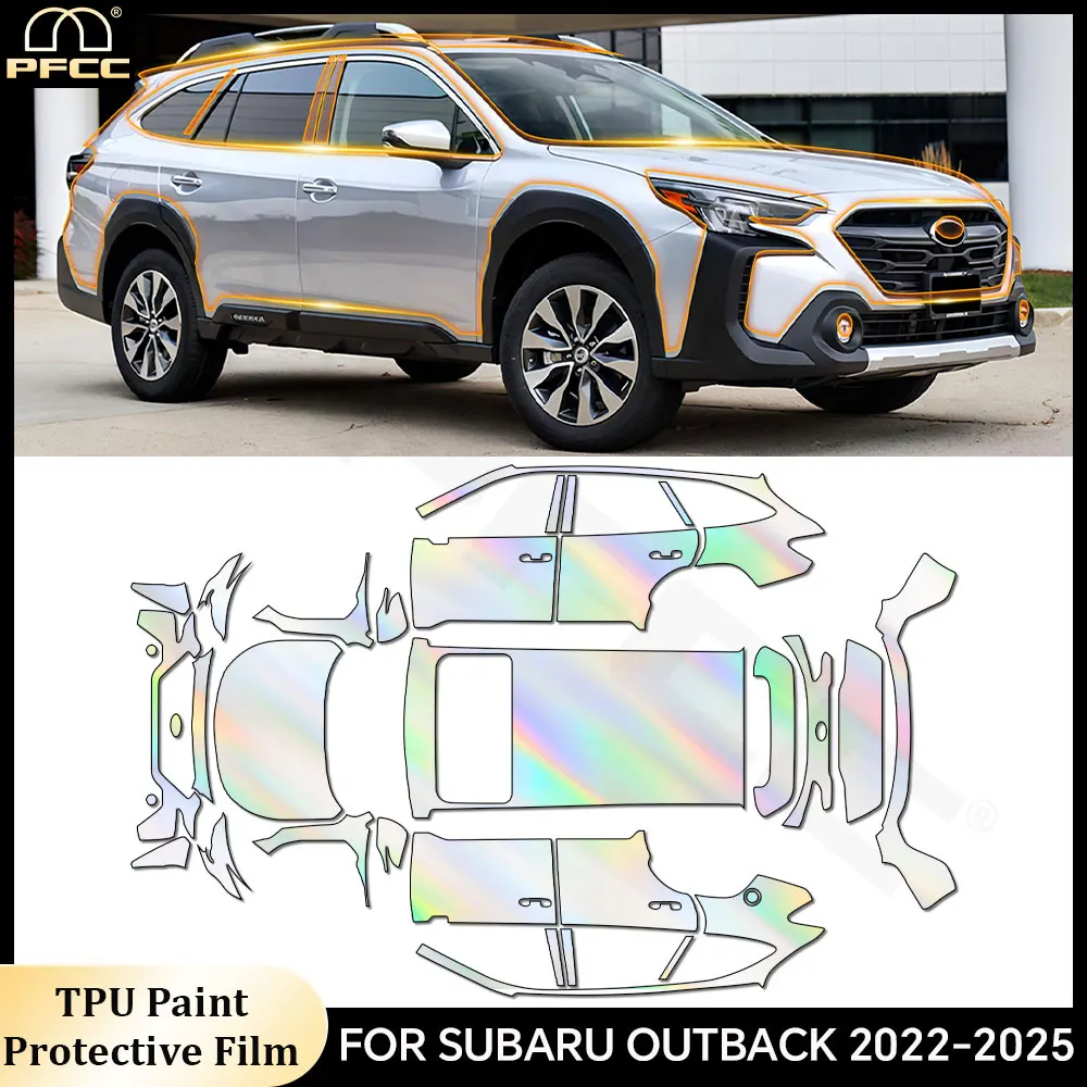 

For Subaru Outback 2022-2025 TPU Paint Protection Film Pre-cut Car Body Bumper Rear Trunk Transparent Anti-scratch PPF Sticker