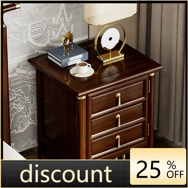 LH safe household anti-theft fingerprint safe new Chinese solid wood bedside table
