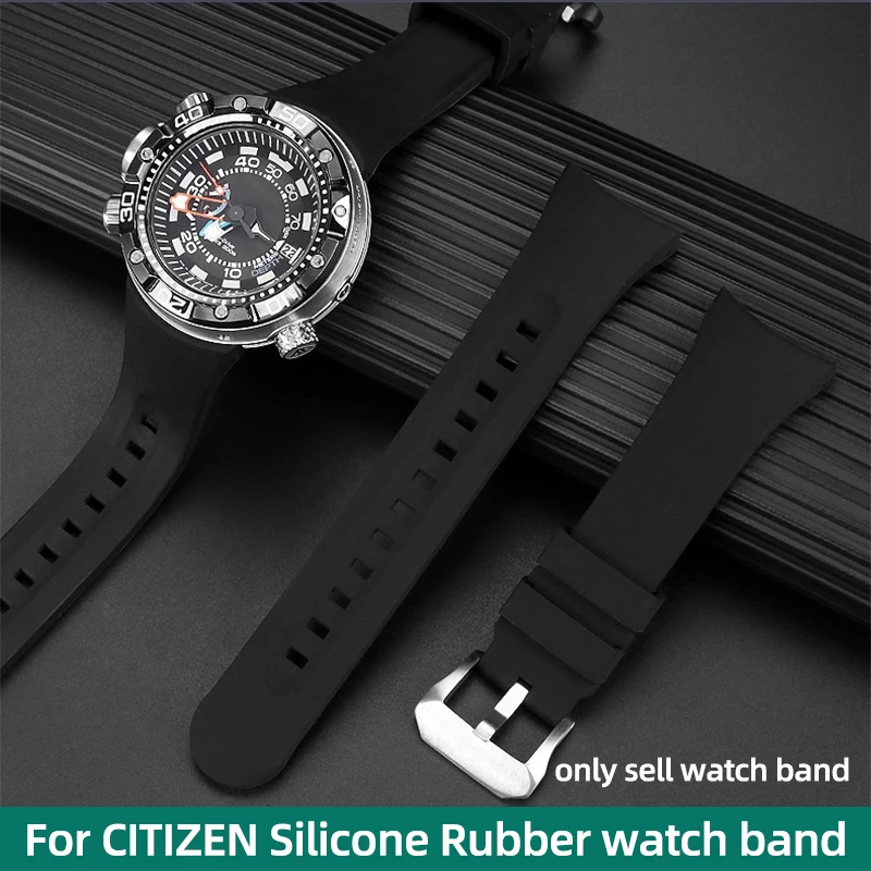 For CITIZEN Diving Rubber watch band Water Ghost Canned Monster BN2021 BN2024 BN2029 men Resin Silicone Watch Strap Accessories