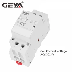 GEYA GYHC 2Pole 63A DC24V Coil Control Voltage 2NO Automatic Household Contactor Din Rail Type
