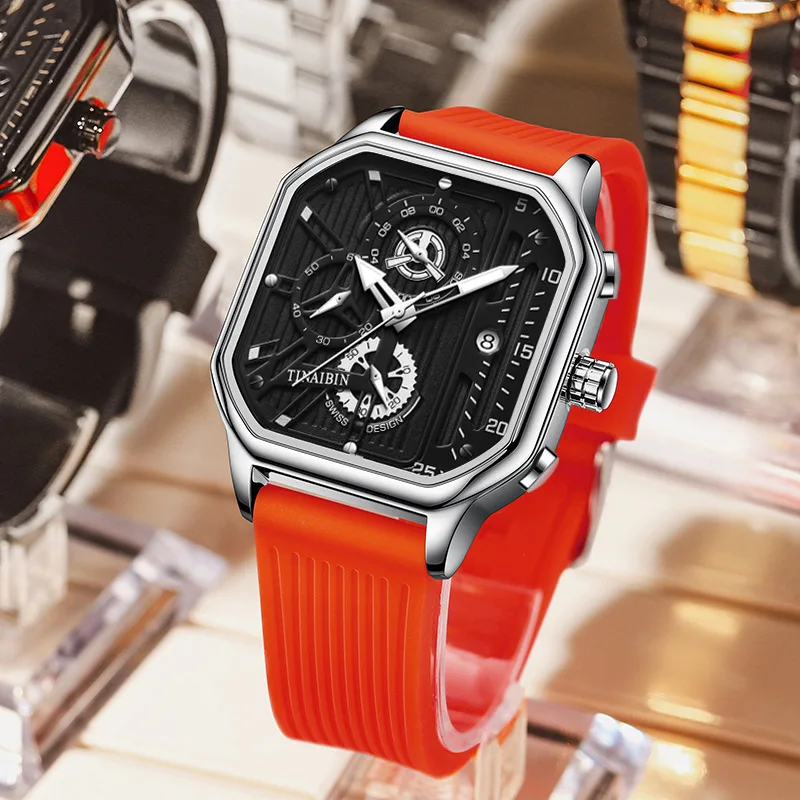 

Swiss* Style Men’s Quartz Watch, Multi-Function Waterproof Wristwatch with Super Luminous Display