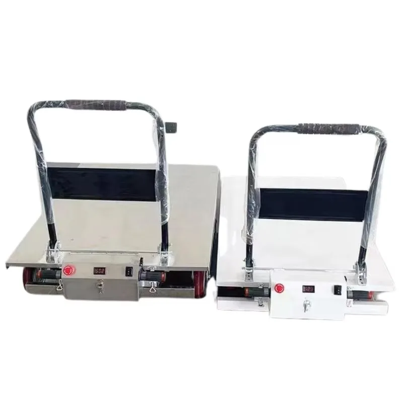 Mesa elevadora de tijera eléctrica hidráulica, carrito de carga de acero de 4 ruedas y plataforma de camión de plataforma plana, manipulación directa de carga de fábrica, 300kg