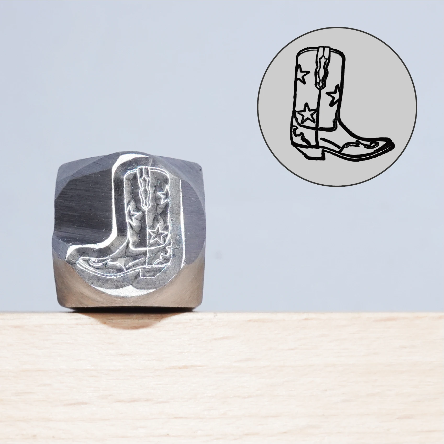 Metal Stamping Cowboy Hat and Cowboy Boots Design Stamp Jewellery Press Tools (10.5mm)