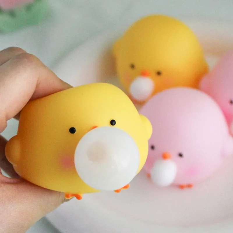 Mainan Fidget Squishy Ayam Lucu Tiup Gelembung, Mainan Penghilang Stres, Mainan Remas untuk Dewasa dan Anak-anak, Hadiah Pesta