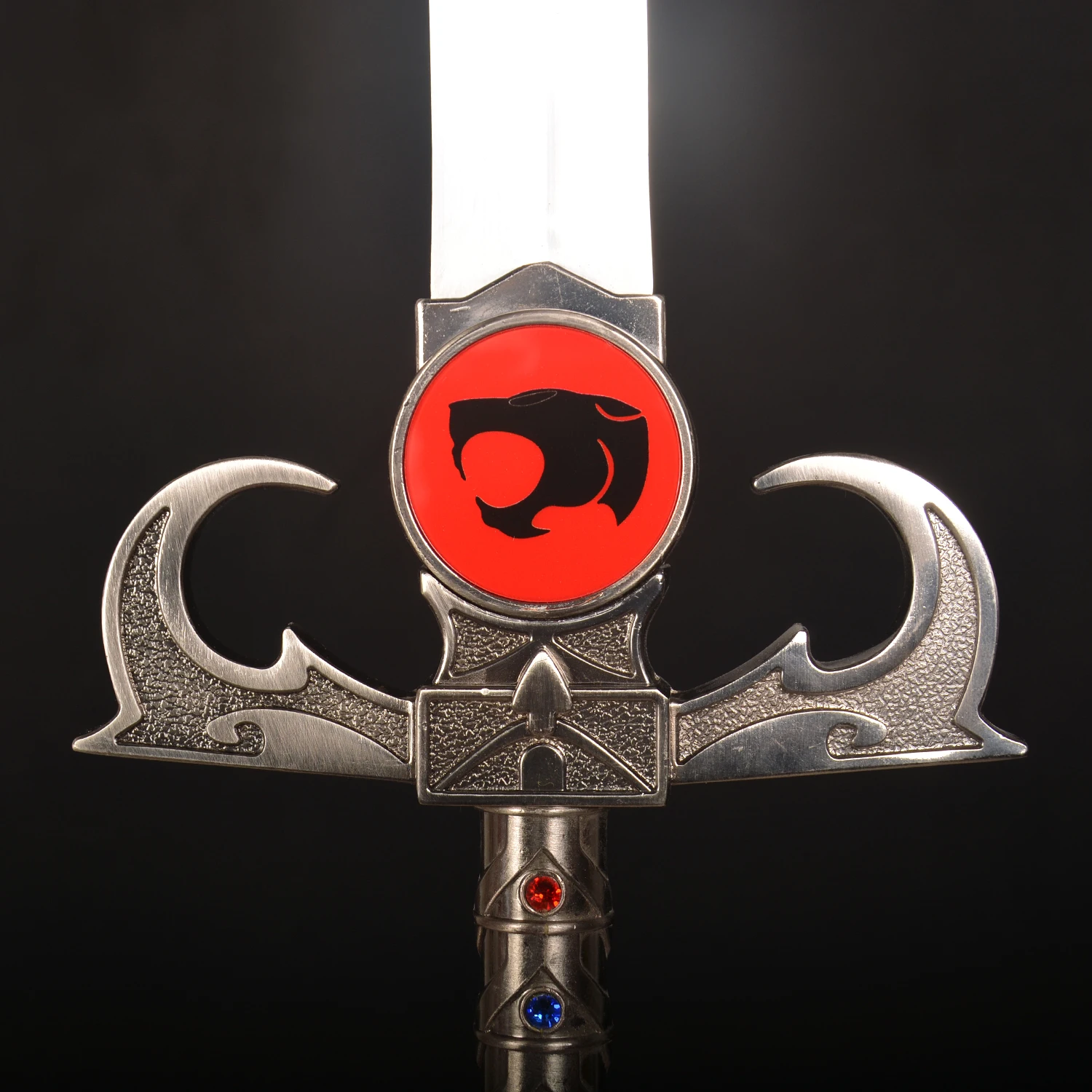 32's handgemaakte cosplay anime zwaard/oog van Thundera/Tygra middellange lengte/zwart