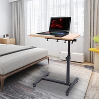 360° Rotation Mobile Rolling Desk Computer Cart Rolling 58-90cm Height Adjustable Lap Desk for Laptop Desk Mobile Workstation