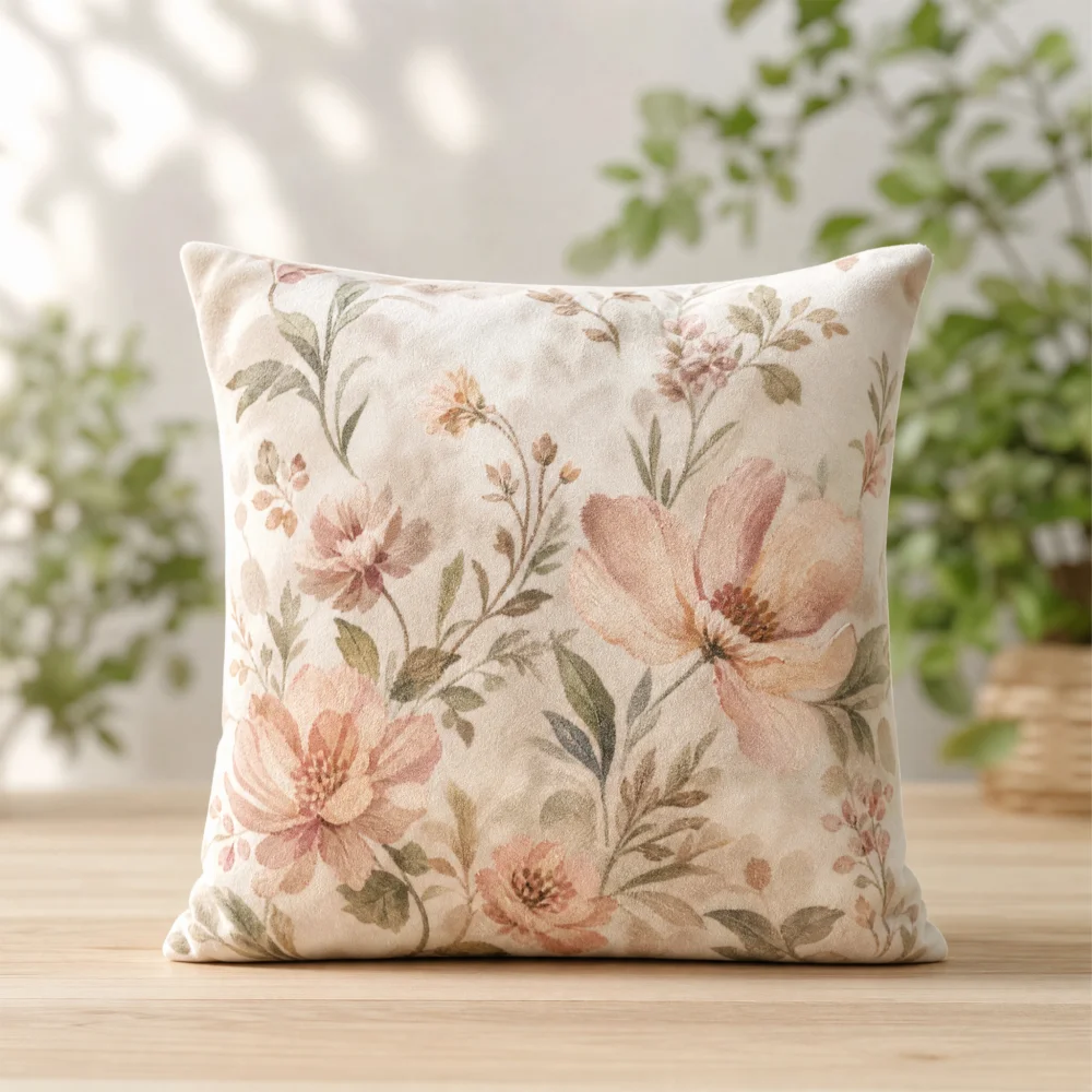 Double Sided Vivid Print Cozy Cushion Cover, Beautiful Throw Pillow Case for Balcony Apartment, Trendy Home Decor Festival