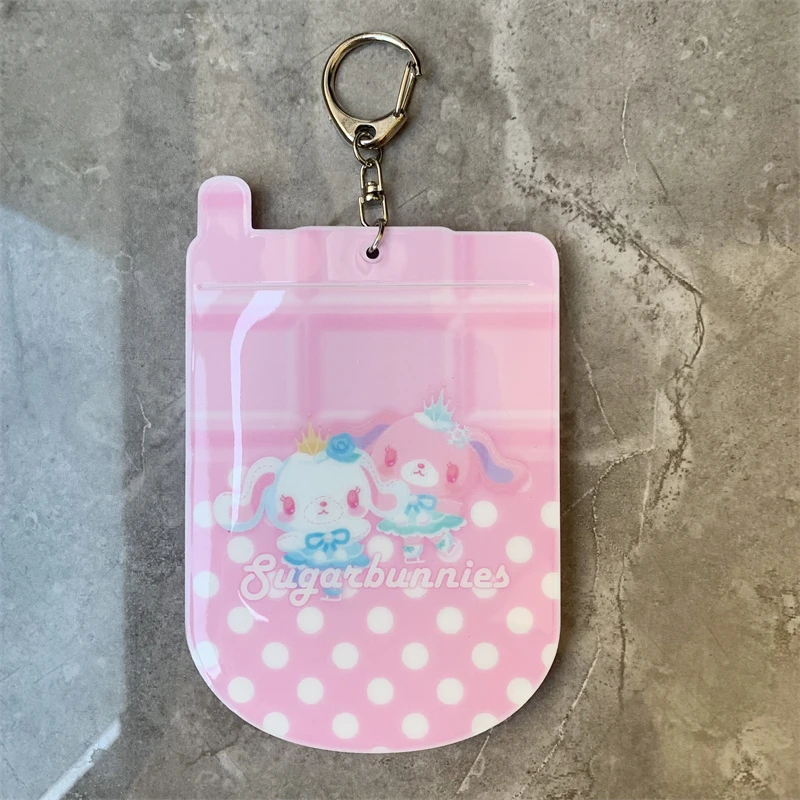 Sugarbunnies Sugarminuet ID Card Holder Pass Case Retro Phone Pink Kawaii Idol Photo Display Cute Bag Keychain Keyring