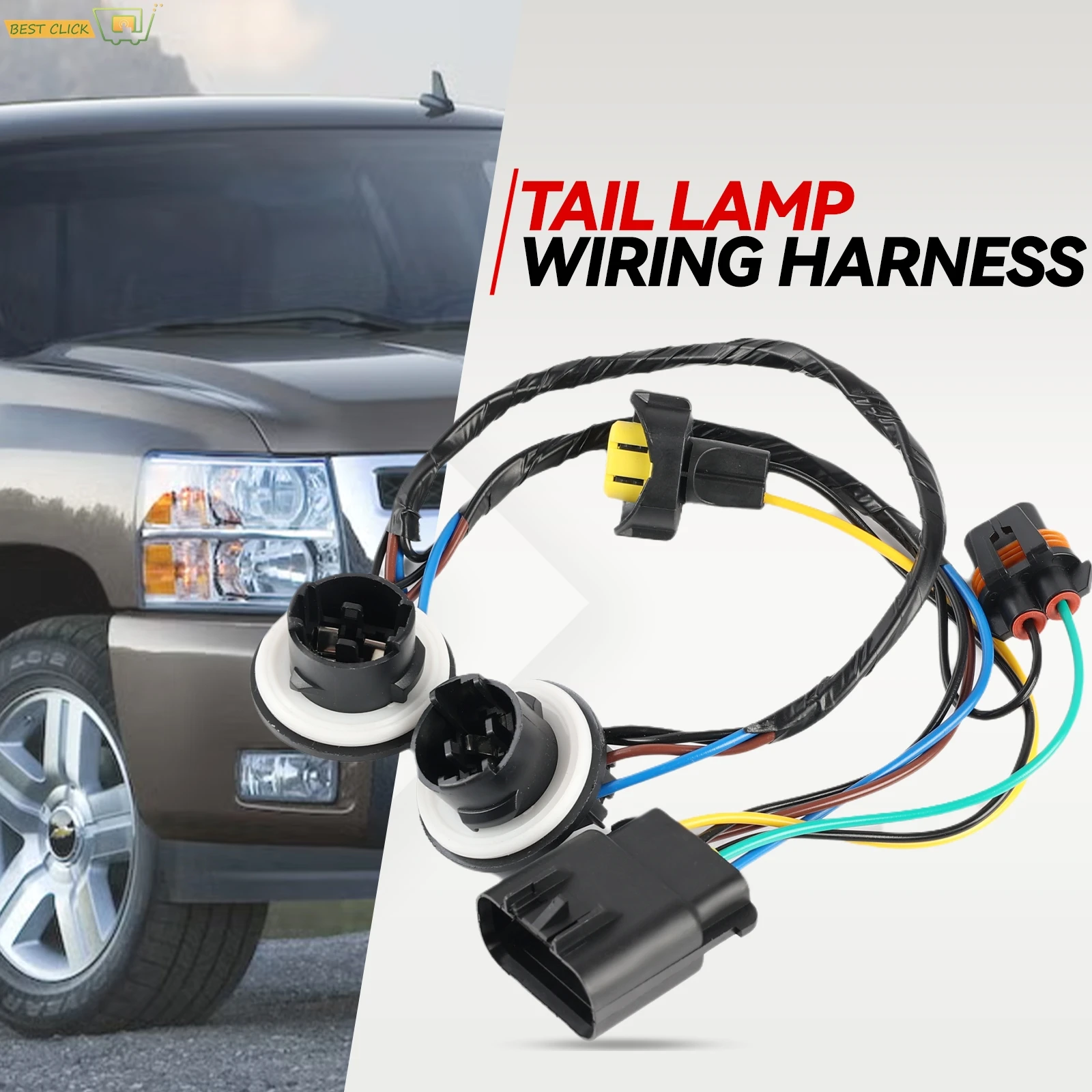 Headlight Wiring Harness Socket 25962806 For Chevy Silverado 1500 2500HD 3500HD 2007-2014 Headlamp Assembly Replacement