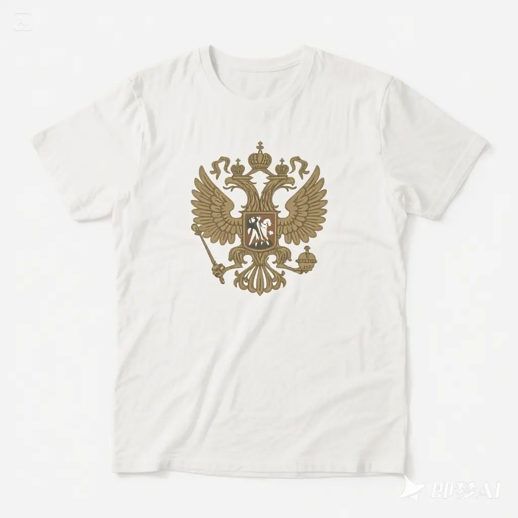 

Coat of Arms of Russian Empire - Imperial Eagle T-Shirt. Summer Cotton Short Sleeve O-Neck Mens T Shirt New S-3XL